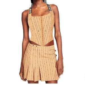 I.AM.GIA  siobhan tan pinstripe Corset and skirt size XS